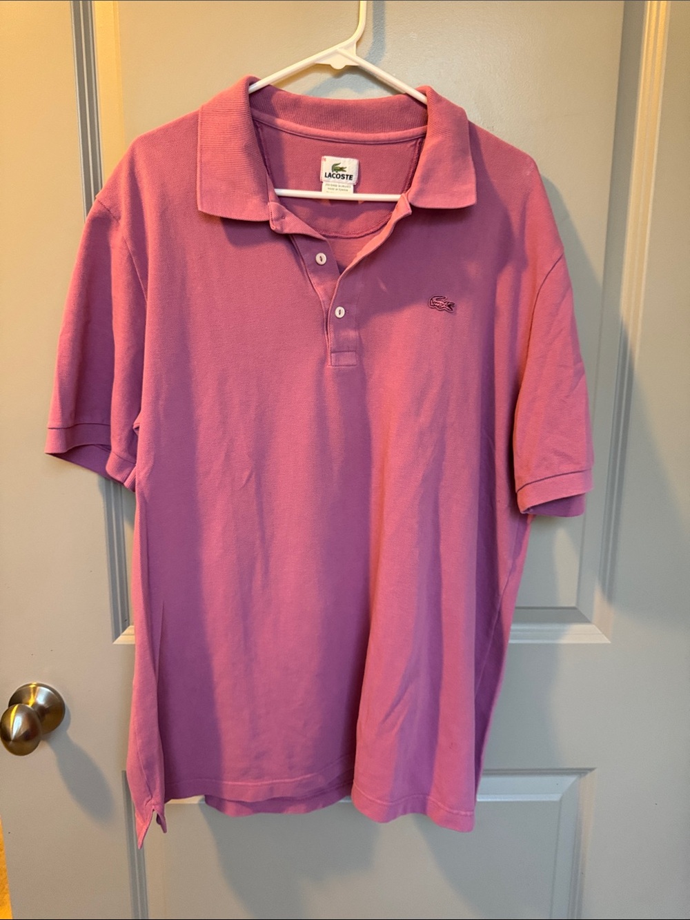 Lacoste Men's Rose Pink Piqué Polo Shirt